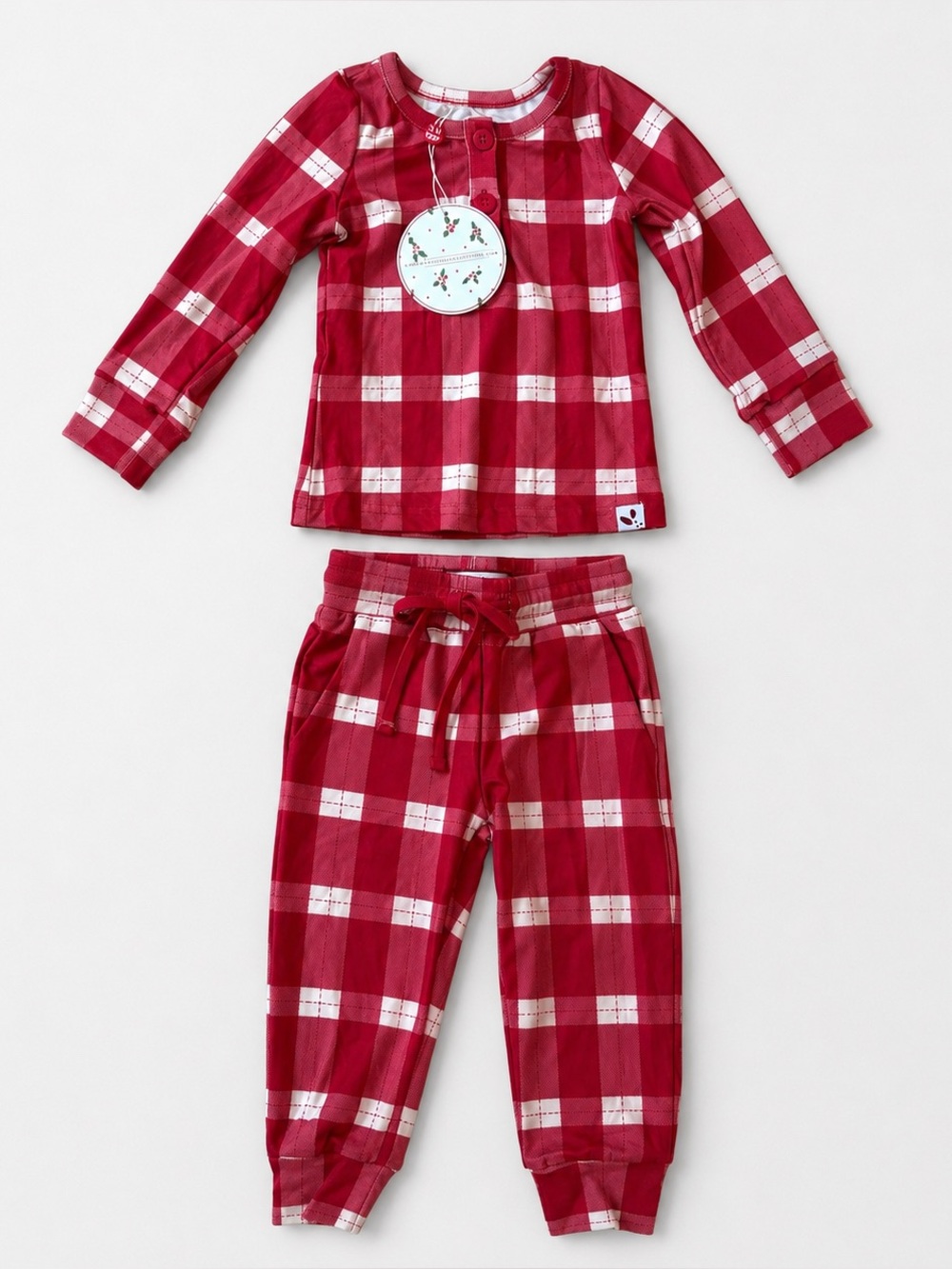 NWT SweetHoney 18M Red Buffalo Plaid Pajama Set Holiday Christmas Outfit